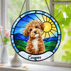 Custom Pet Portrait Stained Glass Suncatcher Window Hanging - Personalized Pet Lover Gift HO82 902962