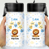 Custom Name Watercolour Cartoon Animal Kid Water Bottle HO82 902966