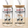 Custom Cute Dog Cat Face Admit It Life Would Be Boring Without Me Glass Can With Lid LM32 893249