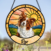 Custom Pet Portrait Stained Glass Suncatcher Window Hanging - Personalized Pet Lover Gift HO82 902962