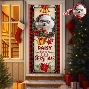 Custom Dog Photo Christmas Decoration Door Cover HO82 900260