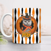 Custom Dog Cat Photo Halloween Pumpkin With Striped Pattern Mug HO82 903142