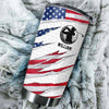 Personalized Golf Ball Pattern America Flag Fat Tumbler Gift For Golfer, Golf Lovers HA75 921040