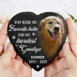 Custom Photo You Would Have Lived Forever Pet Memorial Heart Shaped Stone With Stand HA75 891212