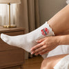 Personalized Name Cheerleader Embroidered Ruffle Socks Gift for Her, Birthday Christmas Gift CH07 180470