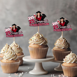 Custom Funny Face Congrats Graduation Party Decoration Cupcake Toppers LM32 893195