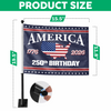 250th Birthday America 1776-2026 4th Of July Car Flag HA75 898856