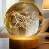 Kids Holding Mom's Hand - Personalized Engraved Crystal Ball LED Night Light - Heartfelt Mother's Day Gift for Mom, Wife HO82 901448