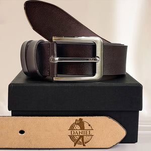 Personalized Engraved Leather Belt, Gift For Boyfriend, Husband, Golfer, Unique Golf Enthusiast Gift HO82 900846