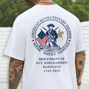 Custom Descendant Of A Patriot - Honor, Service Sacrifice Bright Backside Shirt LM32 895547