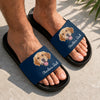 Custom Photo Dog Dad Slide Sandals - Personalized Gift for Dog Lovers CH07 911590