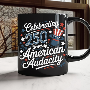 250 Years America 250th Anniversary USA 4th of July Black Mug HO82 894822