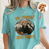 No Tricks Just Treats Custom Halloween Dog Photo Comfort Color Shirt CH07 899448