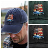 Custom Photo Route US 66 Car Washed Denim Baseball Cap HA75 897810