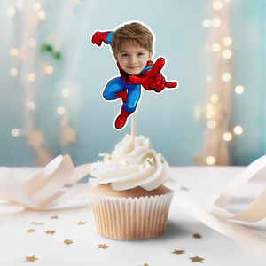Custom Kid Face Photo Cupcake Toppers Personalised Birthday Gift Party Decor HO82 893574
