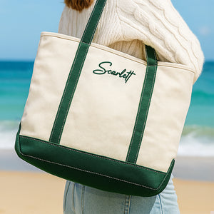 Custom Name Family Embroidered Monogram Beach Bag HO82 894246