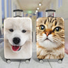 Personalized Dog Cat Photo Luggage Cover, Custom Funny Travel Suitcase Cover, Unique Travel Gift HA75 922082