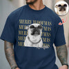 Personalized Vintage Dog Cat Photo Merry Christmas Comfort Shirt Gift For Dog Lovers HA75 922110