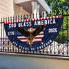God Bless America 1776-2026 250 Years Of Freedom Eagle Non-Pleated Fan Flag HO82 902770