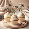 Custom Dinosaur Face Cupcake Toppers Dinosaur Birthday Decor HA75 892102