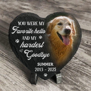 Custom Photo You Would Have Lived Forever Pet Memorial Heart Shaped Stone With Stand HA75 891212
