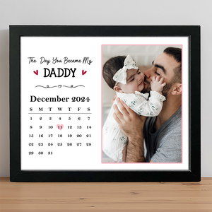 Custom Photo The Day You Became My Daddy My Grandpa Picture Frame For Father's Day TH10 892805