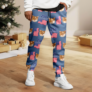 Custom Cute Cat Photo America 250 Years Of Freedom Sweatpants LM32 895847