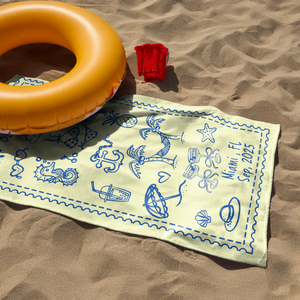 Personalized Location and Name Party Summer Bachelorette Beach Towels LM32 893443