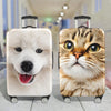 Personalized Dog Cat Photo Luggage Cover, Custom Funny Travel Suitcase Cover, Unique Travel Gift HA75 922082