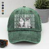 Custom Vintage Photo Best Dog Dad Ever, Best Cat Dad Ever Washed Denim Baseball Cap CH07 911534