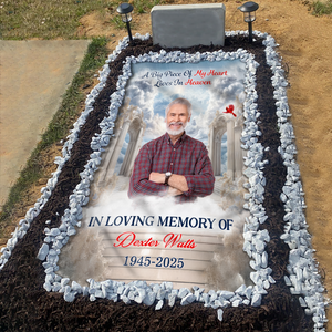 Upload Memorial Photo Personalized Heaven Gate Sky Grave Blanket Remembrance Gift CH07 895430