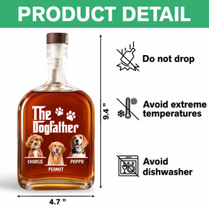 Custom Dog Photo The Dog Father Whiskey Bottle Gift For Father's Day LM32 893661