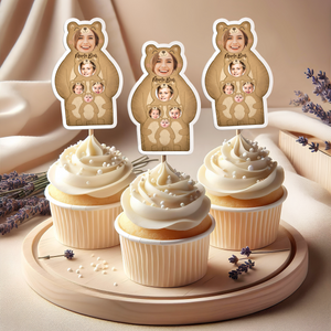 Custom Photo Mama Bear Decoration Cupcake Toppers HA75 892128