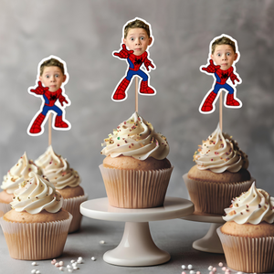 Custom Kid Face Photo Cupcake Toppers Personalised Birthday Gift Party Decor HO82 893574