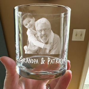 Custom Photo Dear Dad I Am Awesome Custom Photo Engraved Rock Glass CH07 895738