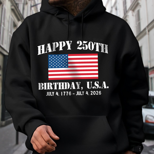 Happy 250th Birthday USA Patriotic 4th Of July Dark Shirt HO82 900374