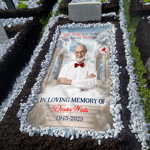 Upload Memorial Photo Personalized Heaven Gate Sky Grave Blanket Remembrance Gift CH07 895430