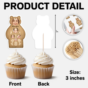 Custom Photo Mama Bear Decoration Cupcake Toppers HA75 892128