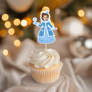 Custom Photo Princess Cupcake Toppers Personalized Birthday Gift Princess Party Decor CH07 895436