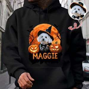 Custom Halloween Dog Photo Dark Shirt Spooky Season Shirt Dog Lovers Halloween Gift CH07 899428
