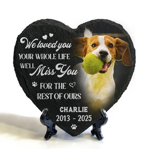 Custom Photo You Would Have Lived Forever Pet Memorial Heart Shaped Stone With Stand HA75 891212