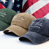 Never surrender Charlie Kirk Washed Denim Baseball Cap HA75 64460