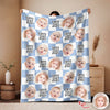 Custom Baby Face Best Dad, Mom Ever Personalized Gift for Parents Blanket HA75 921480