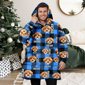 Custom Photo Name Dog Hoodie Blanket For Dog Lovers HA75 898232