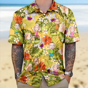Custom Photo Funny Kids Personalized Hawaii Shirt Gift For Family Members HA75 892082