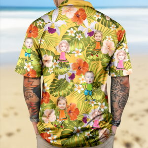 Custom Photo Funny Kids Personalized Hawaii Shirt Gift For Family Members HA75 892082