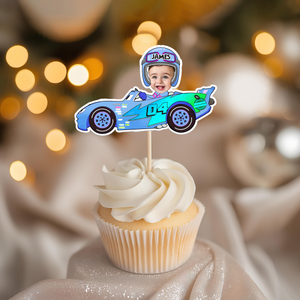 Custom Kid Face Car Toys Decoration Cupcake Toppers HA75 892000