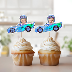 Custom Kid Face Car Toys Decoration Cupcake Toppers HA75 892000