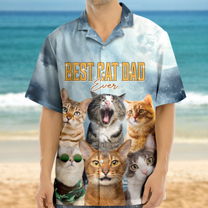 Custom Photo Cat Portrait Retro Style Hawaii Shirt TH10 892953