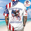 Custom Name American Pride Patriotic 250th Anniversary Eagle Hawaii Shirt HA75 921096